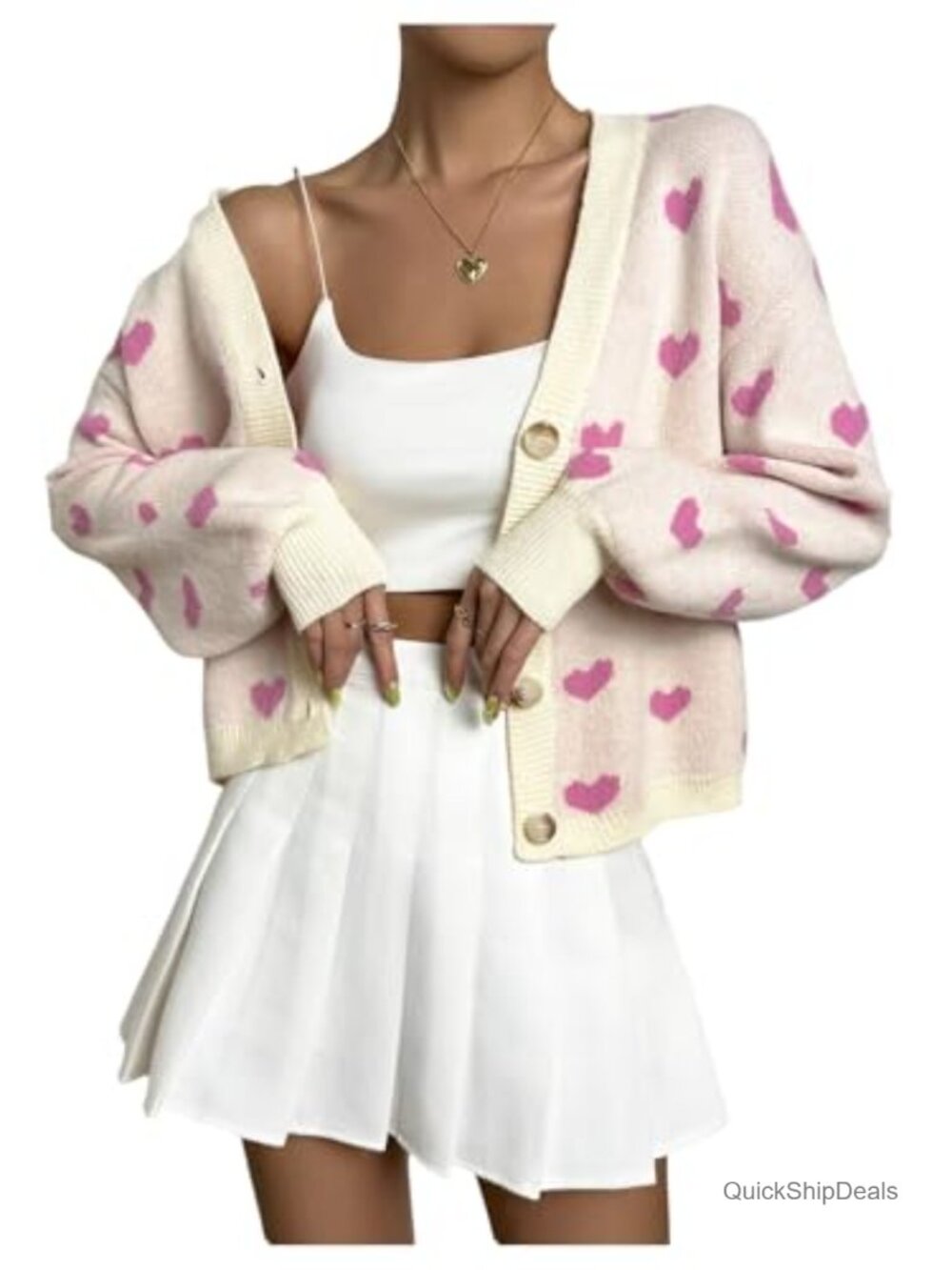 Long Sleeve Button Front V Neck Knit Sweater Cardigan